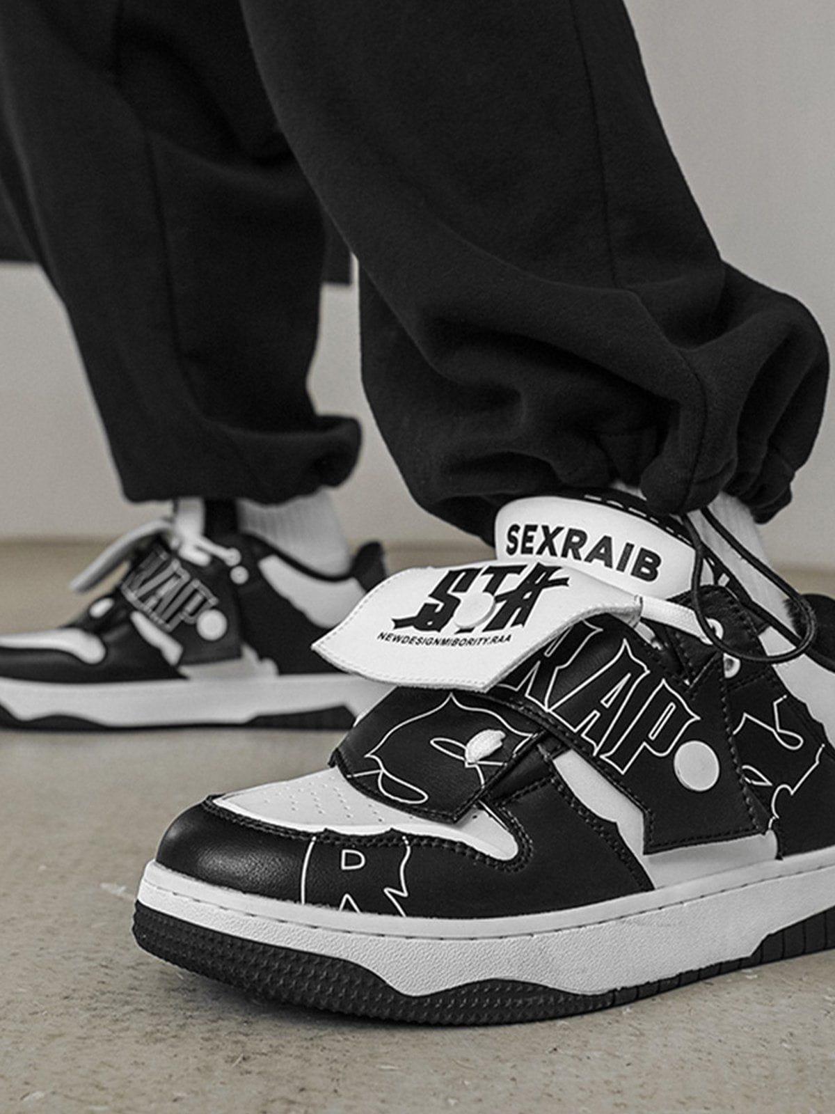 Mid-Top Color Blocking Skate Shoes