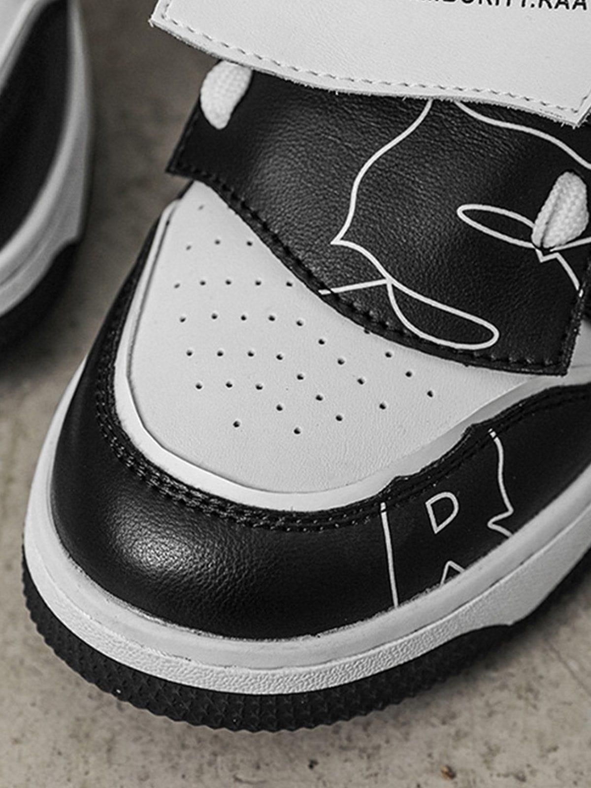 Mid-Top Color Blocking Skate Shoes