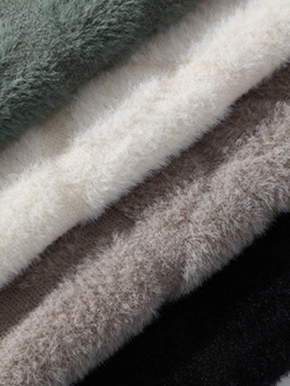Mink Fleece Solid Warm Sweater