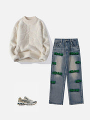 Mink Fleece Solid Warm Sweater
