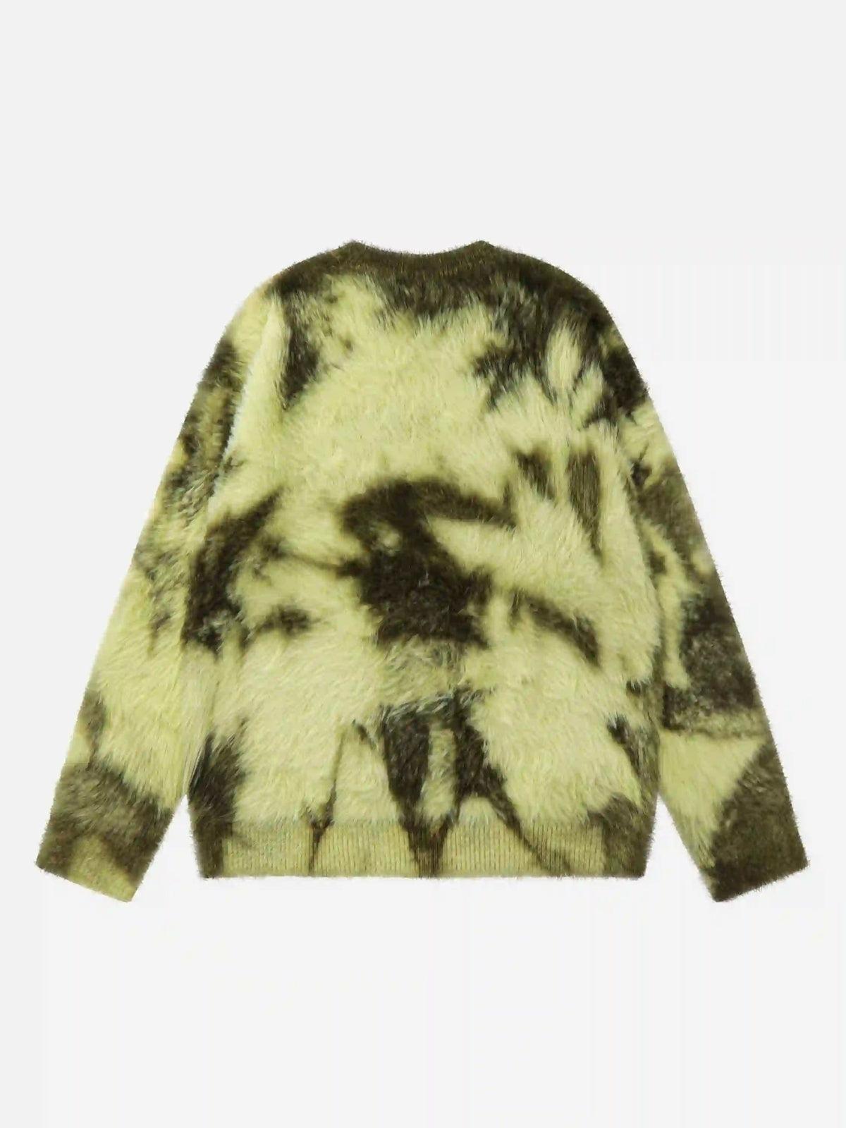 Mohair Tie-Dye Design Sweater