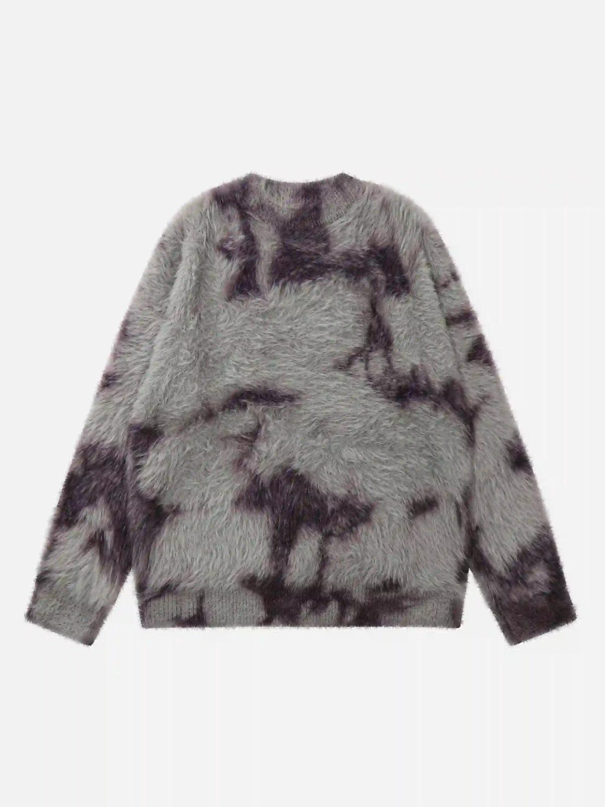 Mohair Tie-Dye Design Sweater