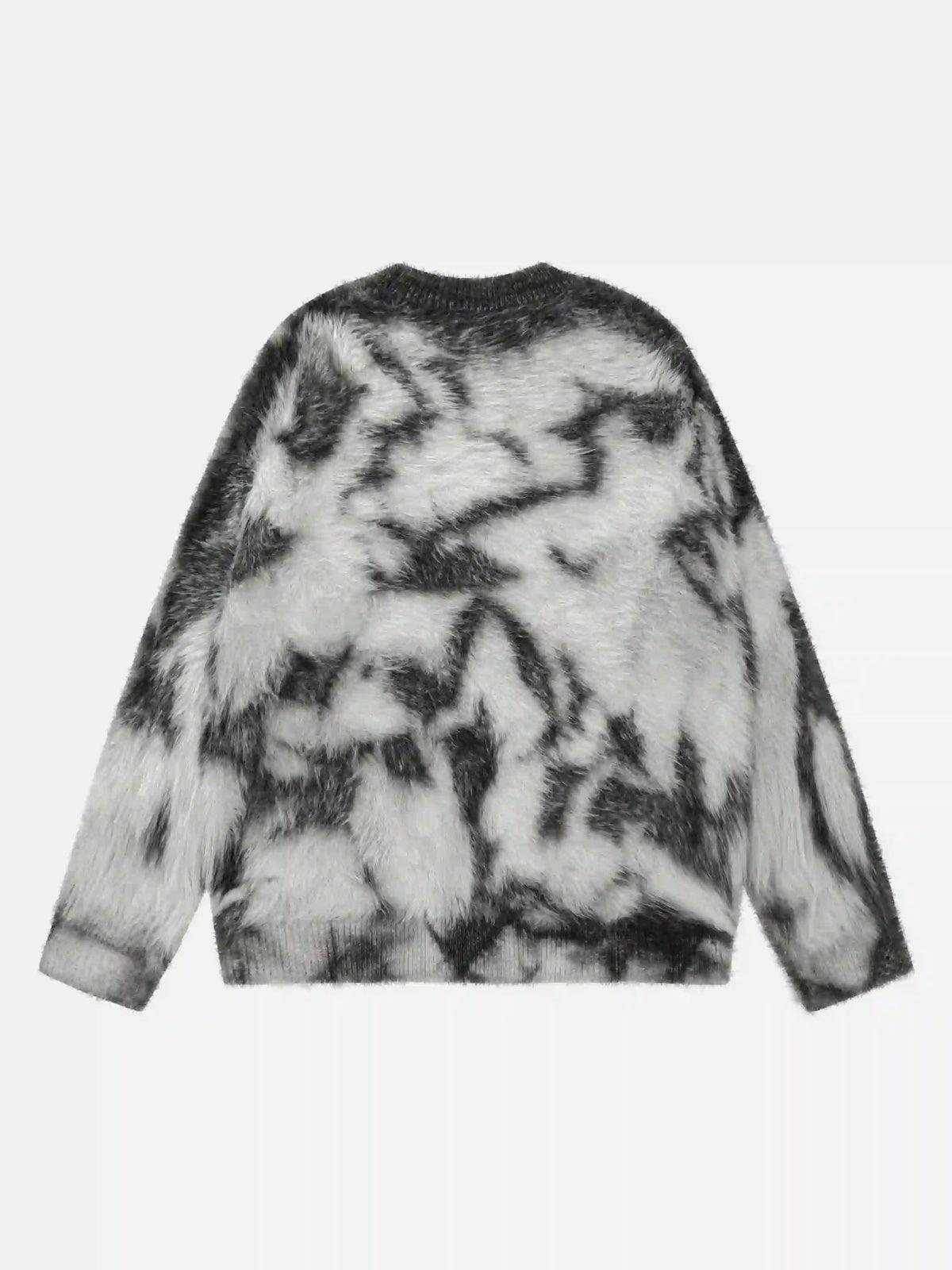Mohair Tie-Dye Design Sweater