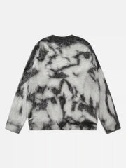 Mohair Tie-Dye Design Sweater