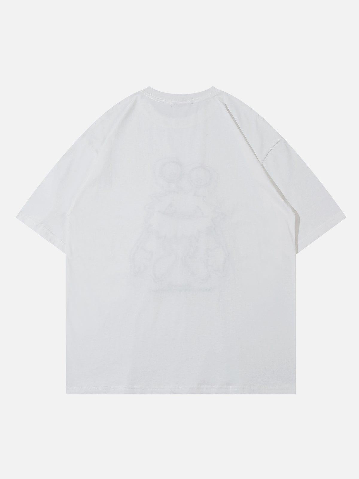 Monster Embroidery Print Tee