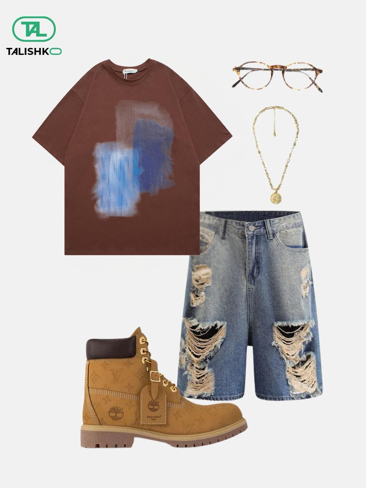 Multi Distressed Jorts