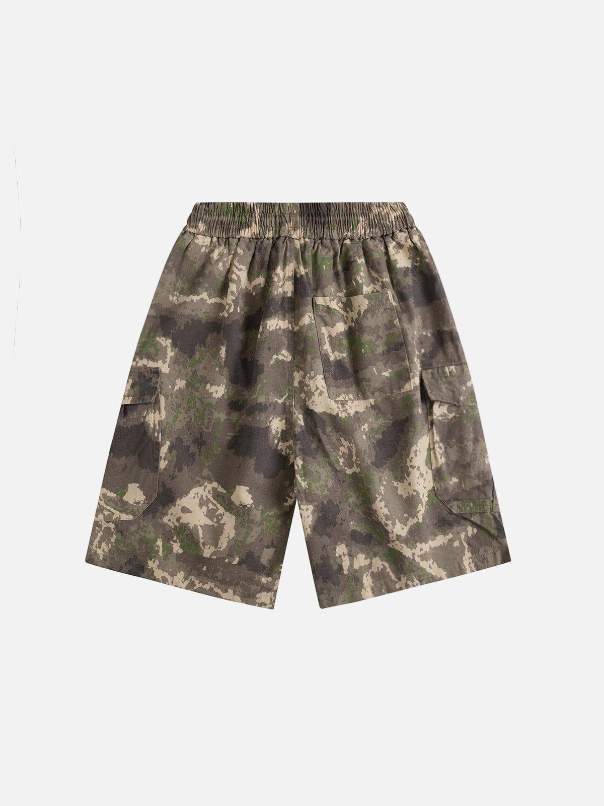 Multi Pocket Camouflage Shorts