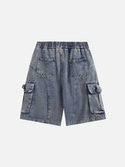 Multi Pocket Drawstring Jorts