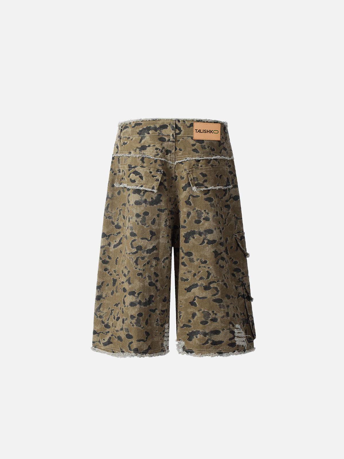 Multi Pocket Fringe Longline Jorts