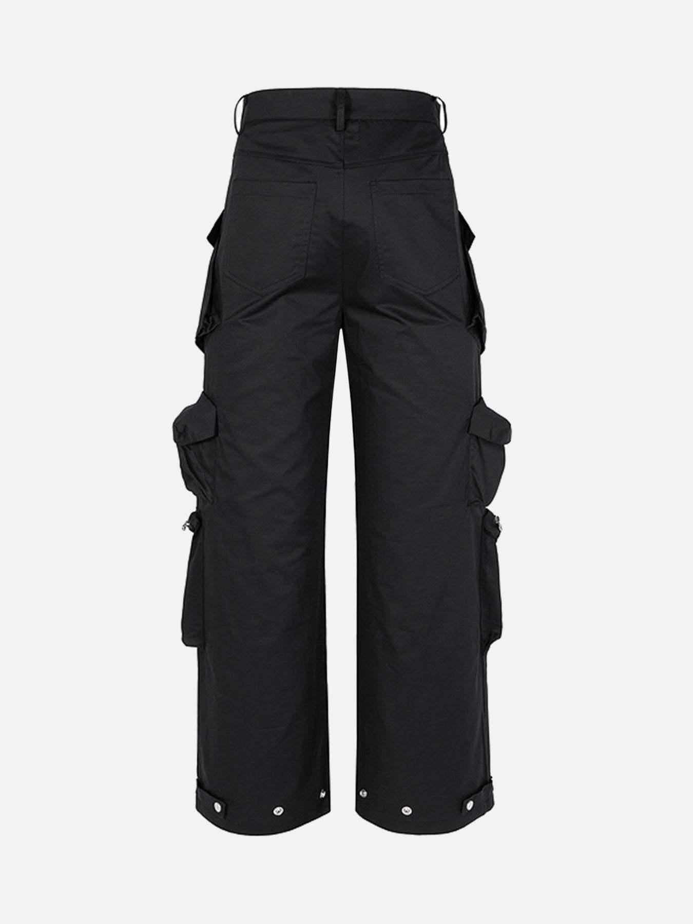 Multi-Pocket Functional Casual Workwear Wide Leg Pants