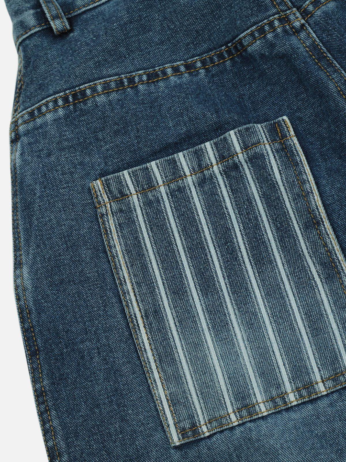 Multi Pocket Loose Barrel Jeans