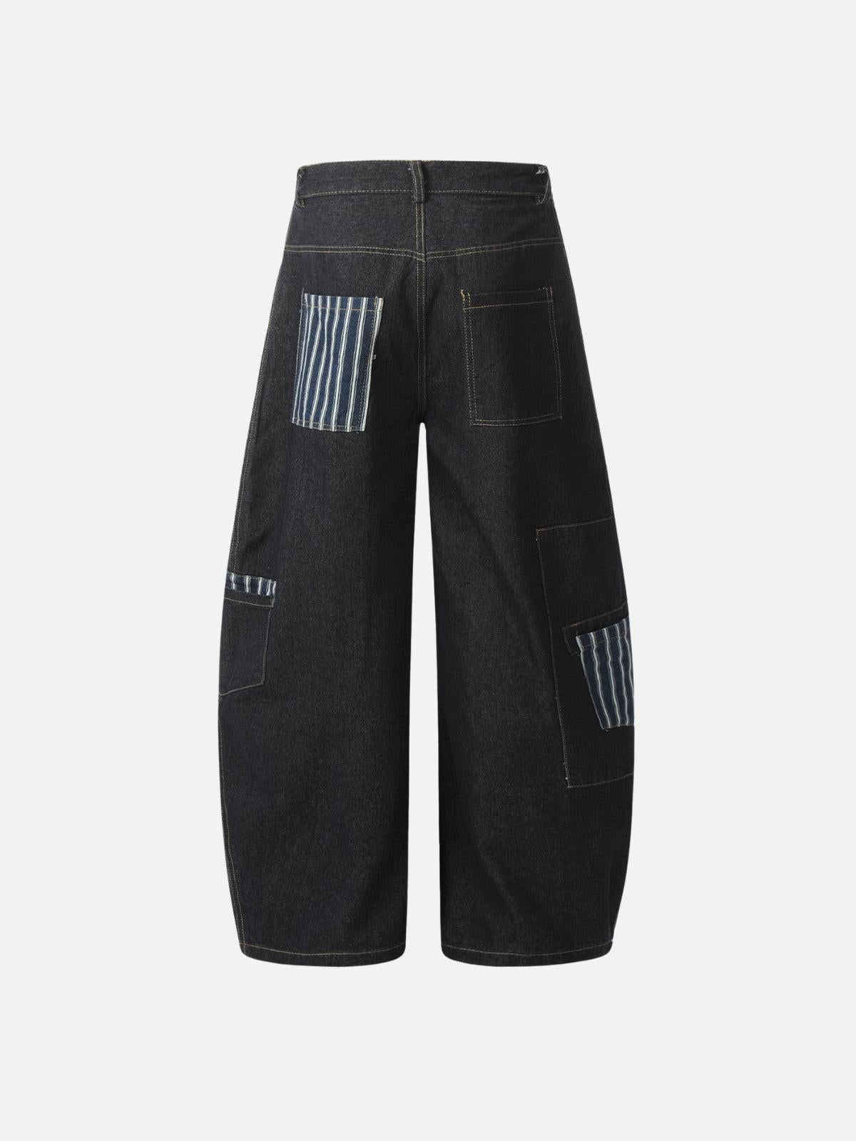 Multi Pocket Loose Barrel Jeans