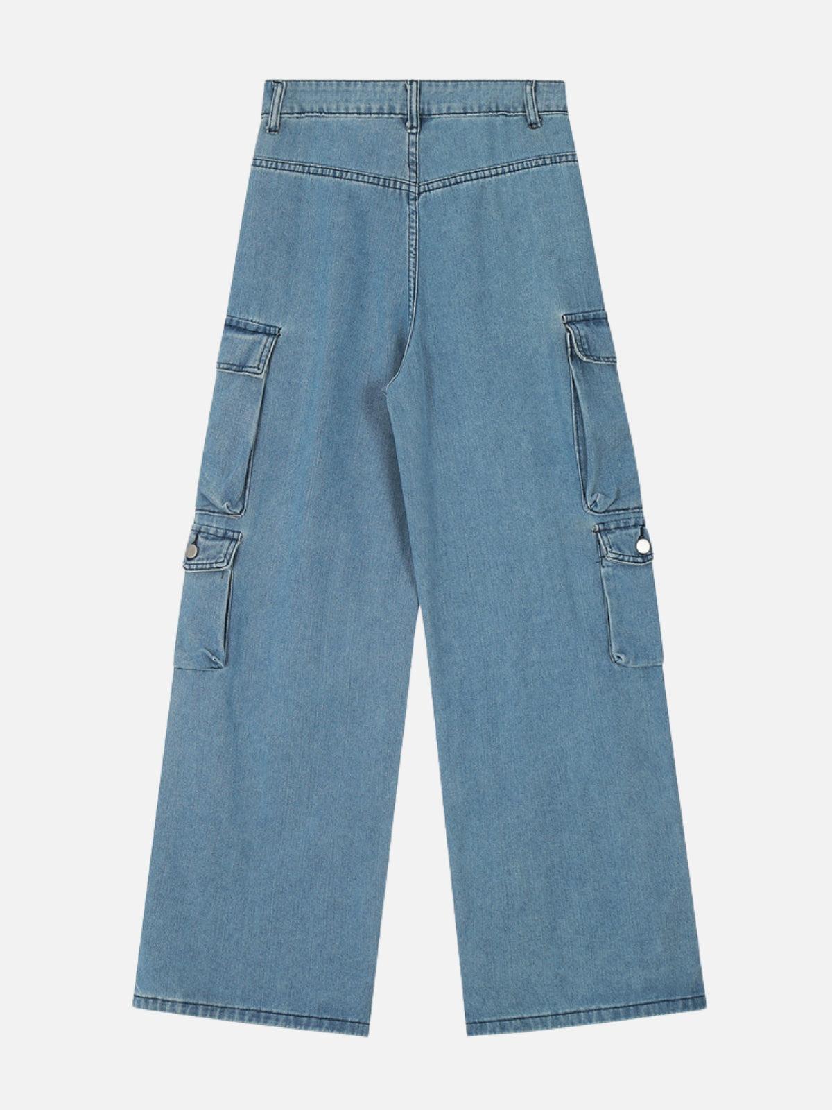 Multi Pocket Loose Cargo Jeans