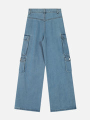 Multi Pocket Loose Cargo Jeans