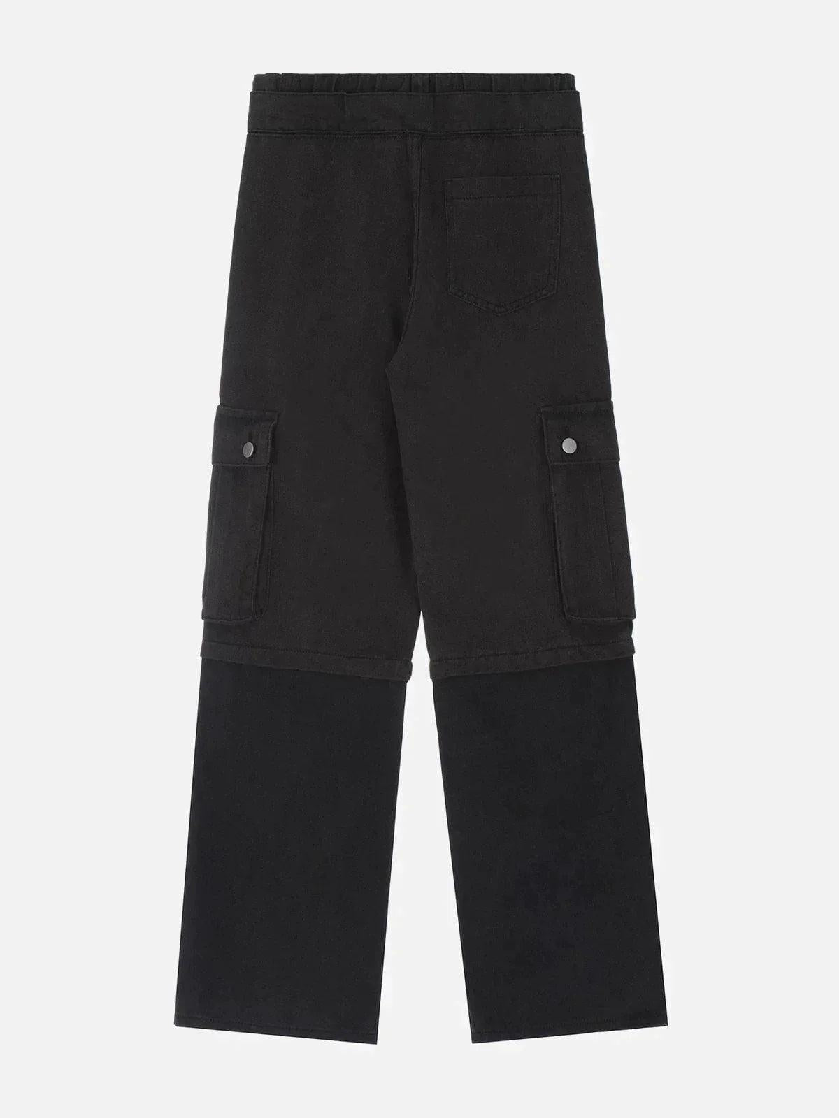 Multi-Pocket Patchwork Jeans