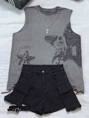 Multi-Pocket Strappy Shorts