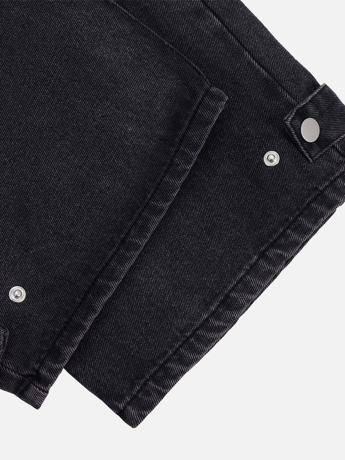 Multi-Pocket Wide-Leg Jeans