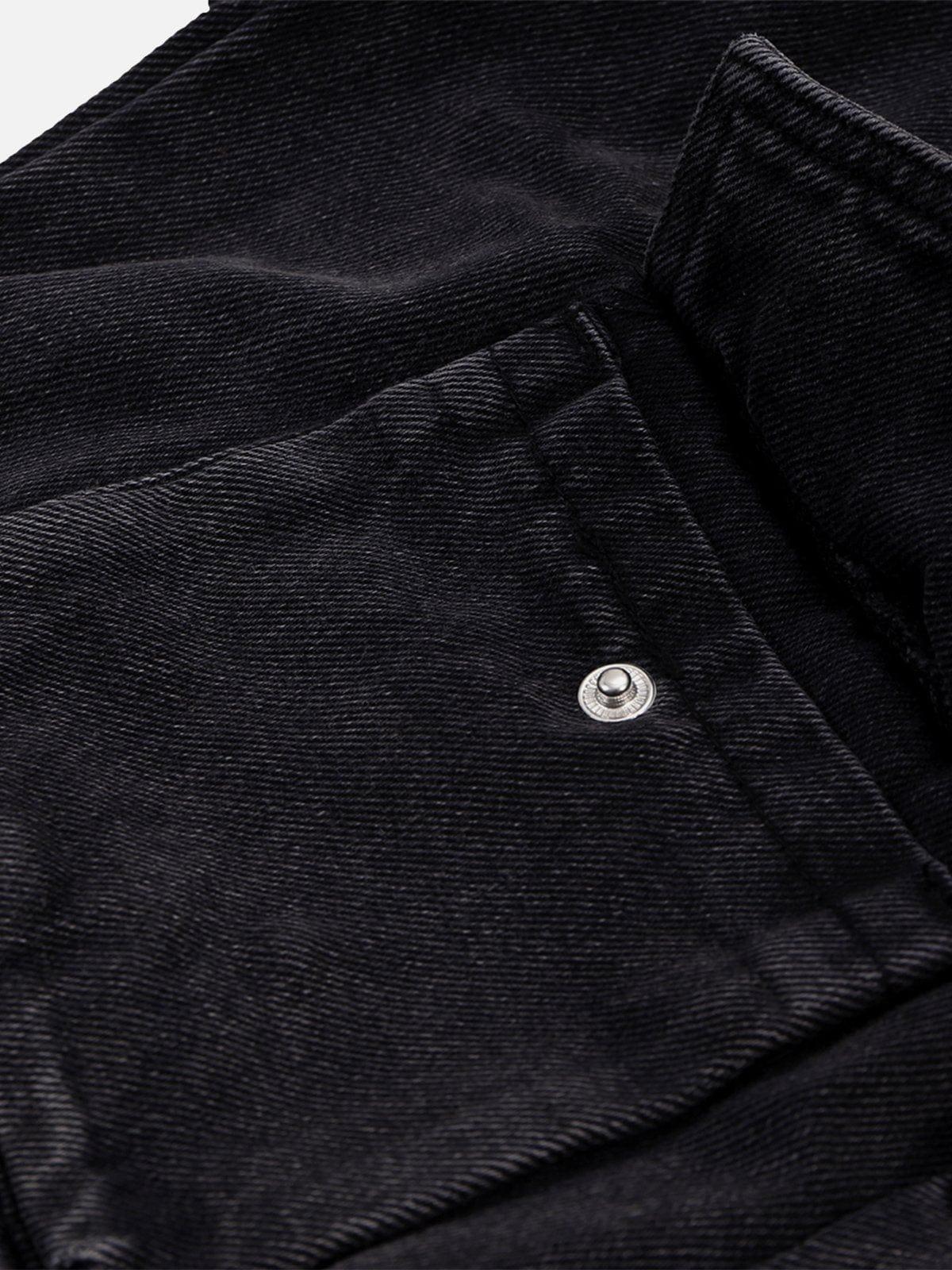 Multi-Pocket Wide-Leg Jeans