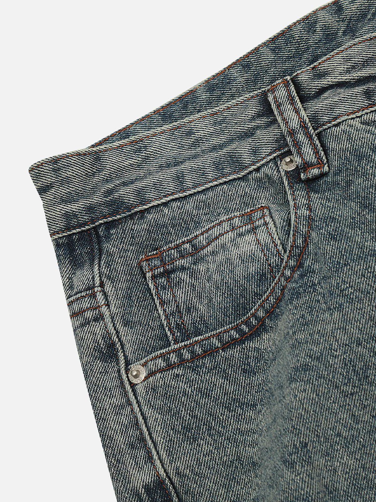 Multi Wrinkle Washed Jeans