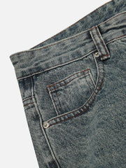 Multi Wrinkle Washed Jeans