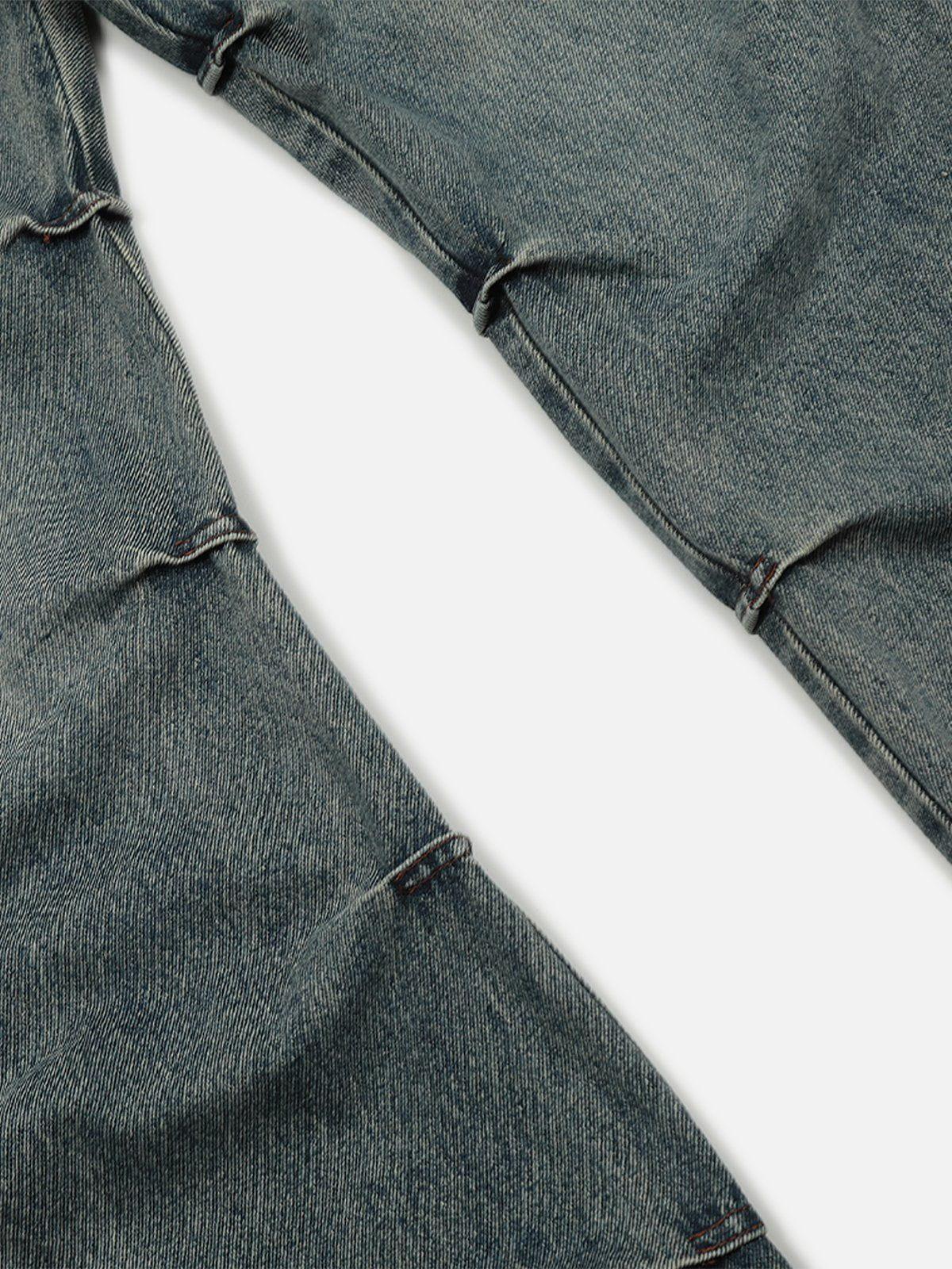 Multi Wrinkle Washed Jeans