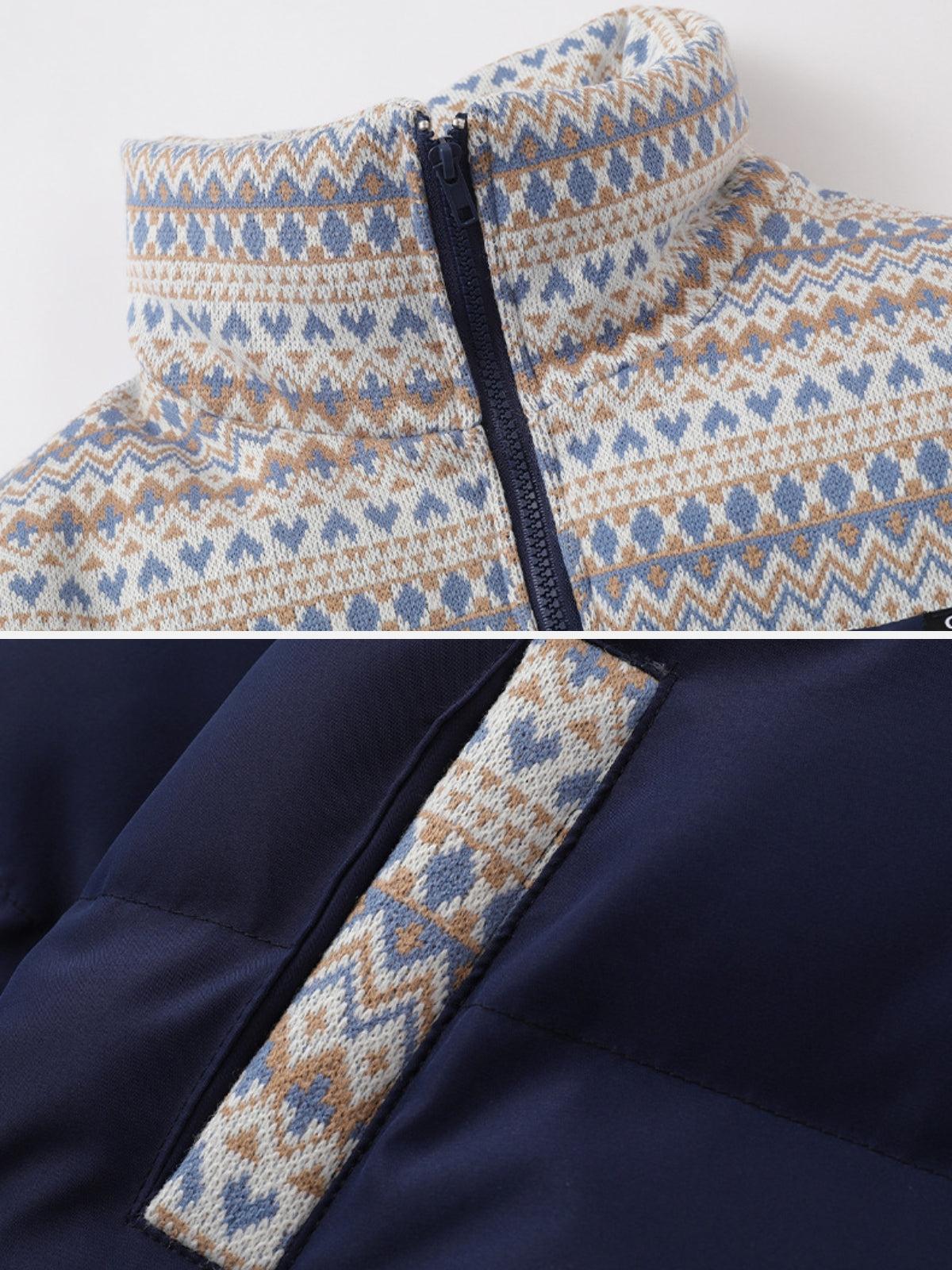 Nordic Patterned Winter Coat