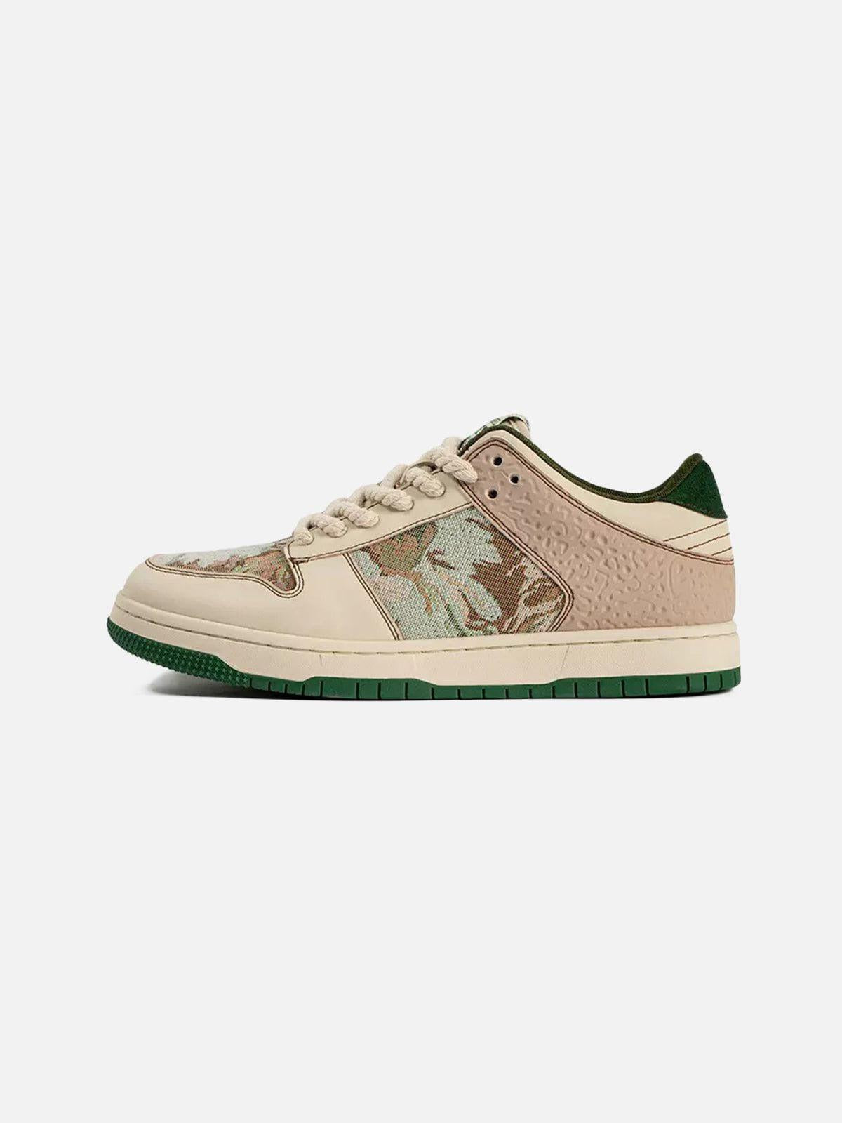 Oil Painting Forest Print Skate Shoes