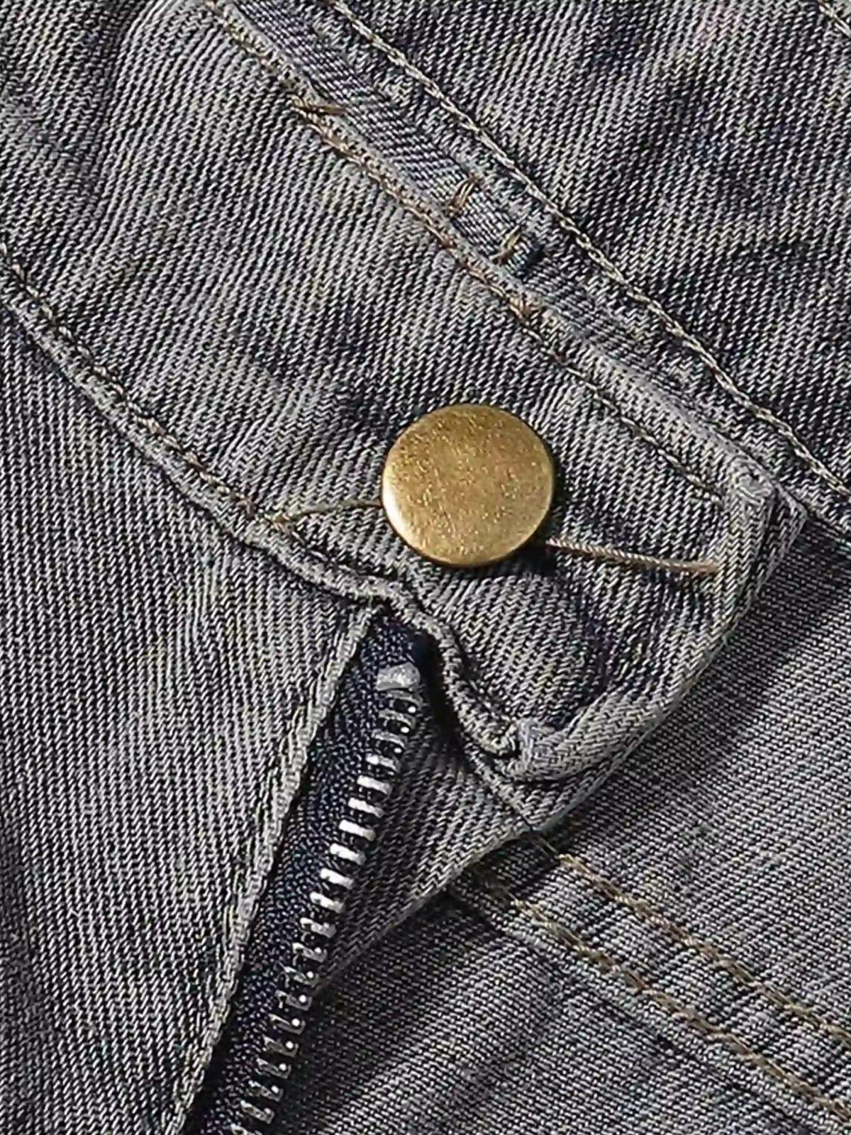 Painted Washed Multi-Pocket Cargo Jeans