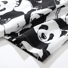 Panda Print Short-Sleeved Shirt