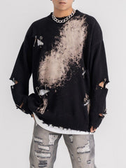 Paperclip Broken Design Knit Sweater