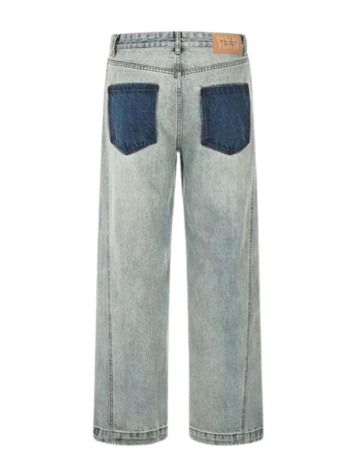 Patchwork Color Blocking Jeans