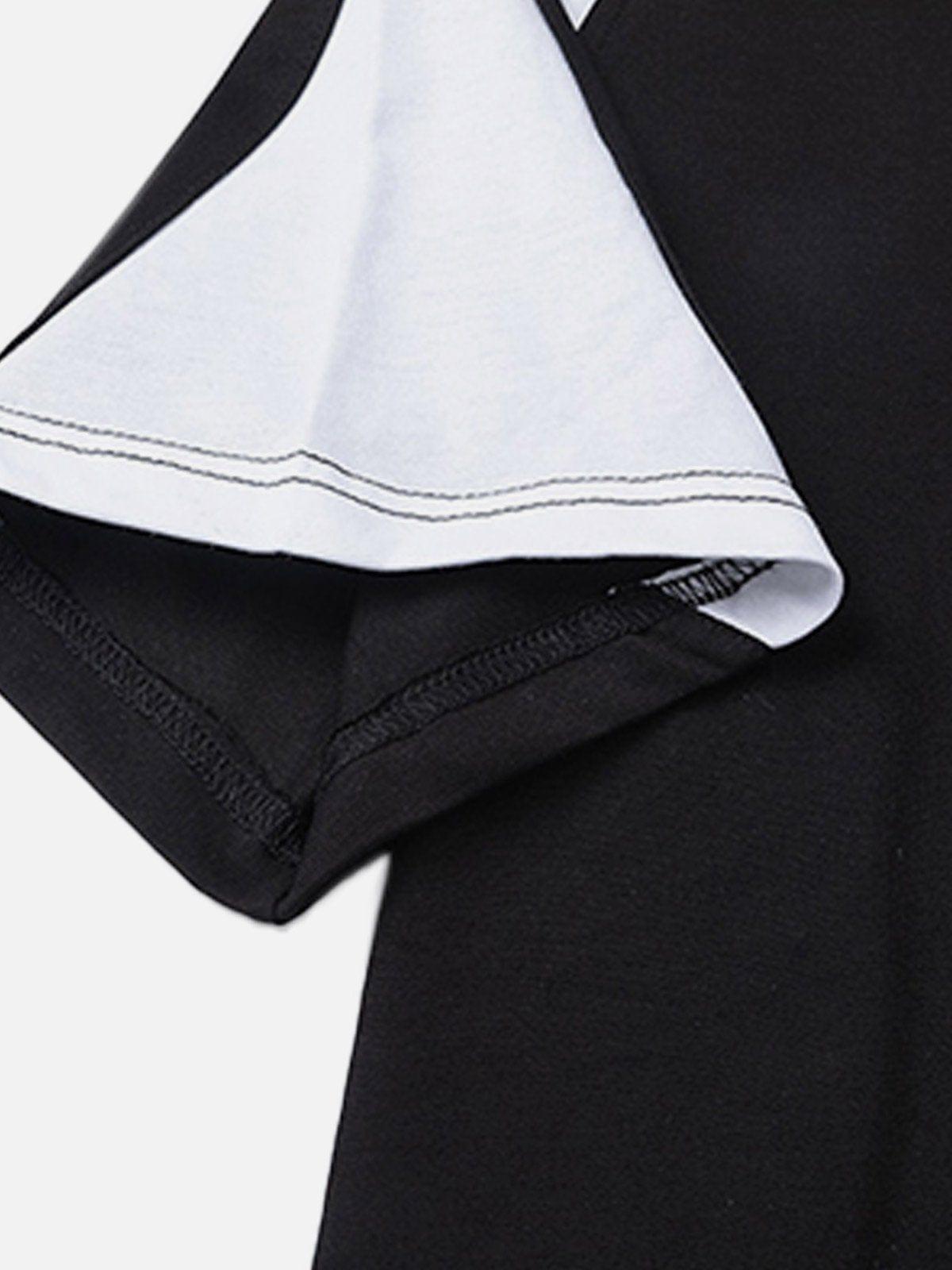 Patchwork Color Blocking Tee