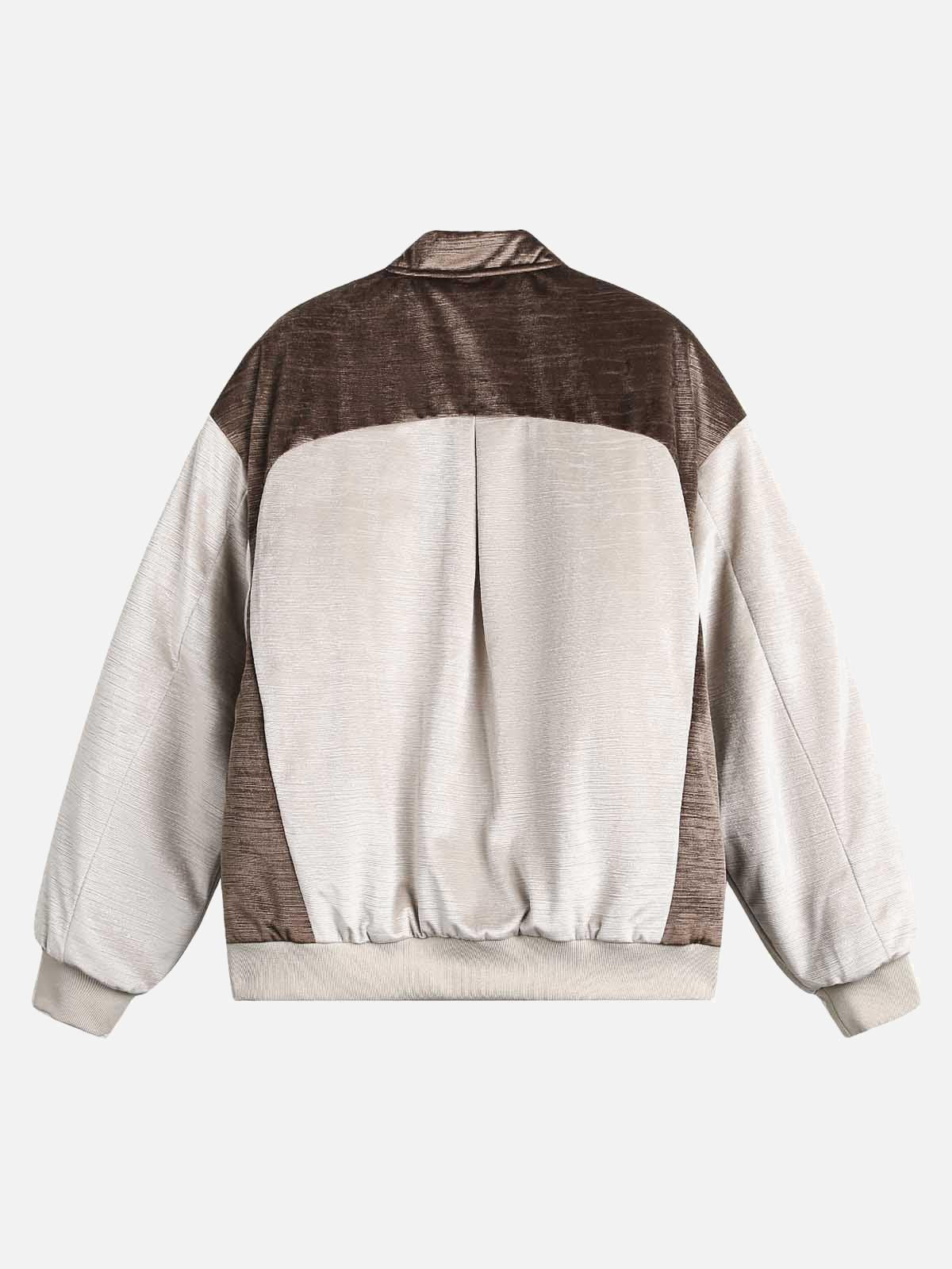 Patchwork Embroidered Bomber Jacket