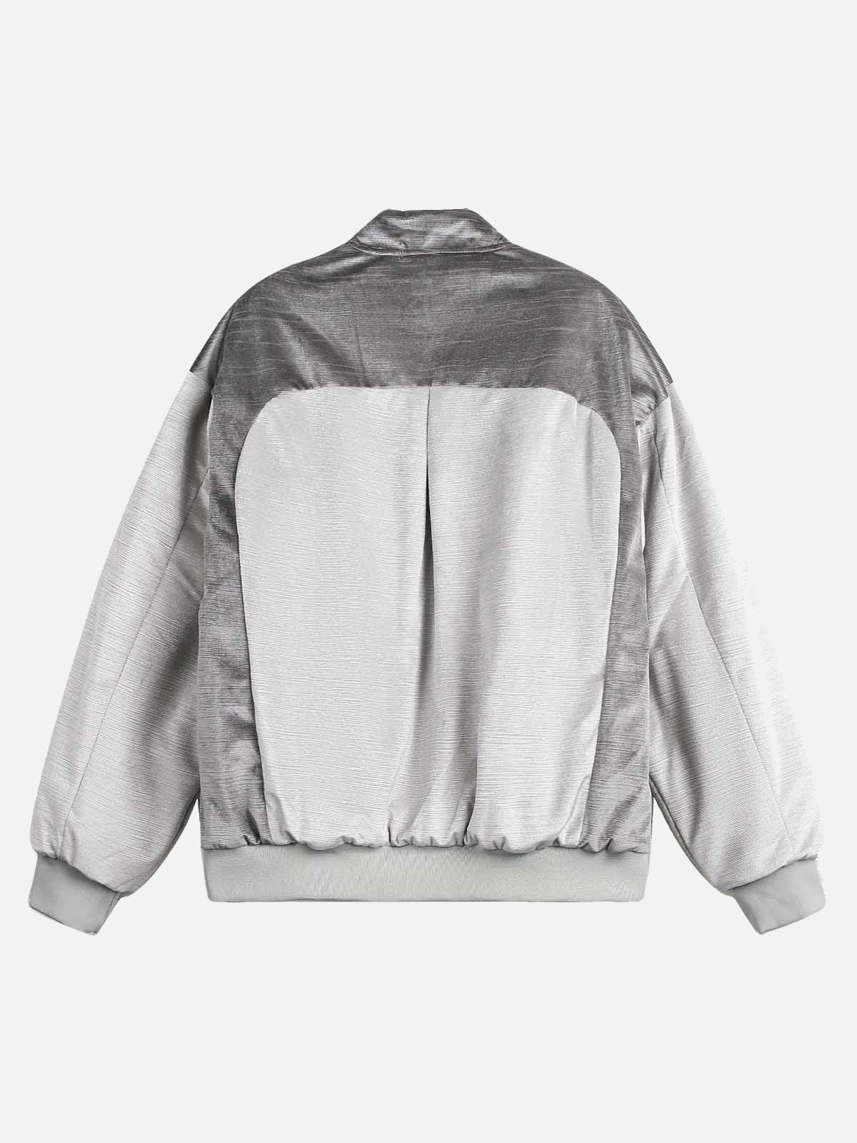 Patchwork Embroidered Bomber Jacket