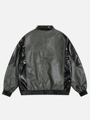 Patchwork Faux Leather Jacket