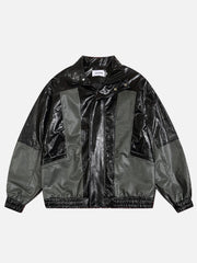 Patchwork Faux Leather Jacket