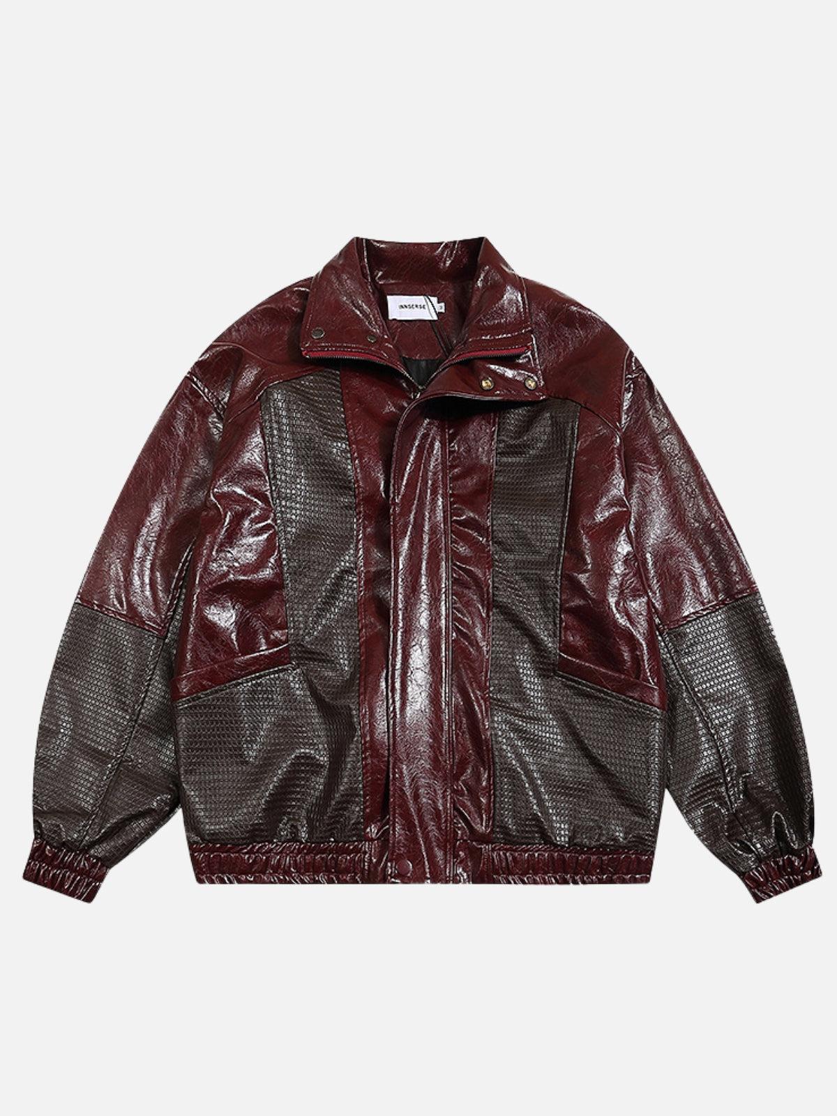 Patchwork Faux Leather Jacket