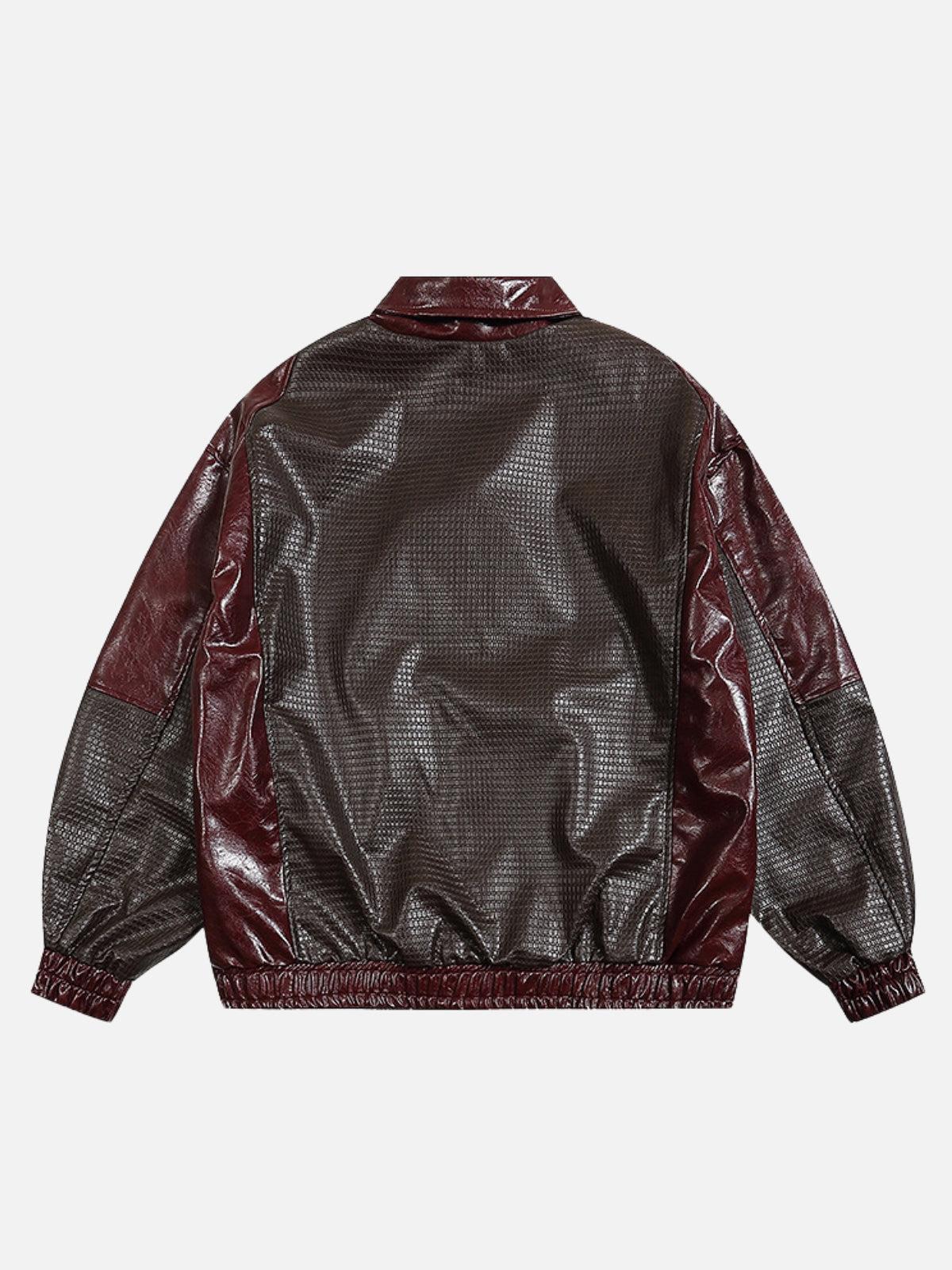 Patchwork Faux Leather Jacket