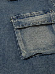 Patchwork Multi-Pocket Jeans