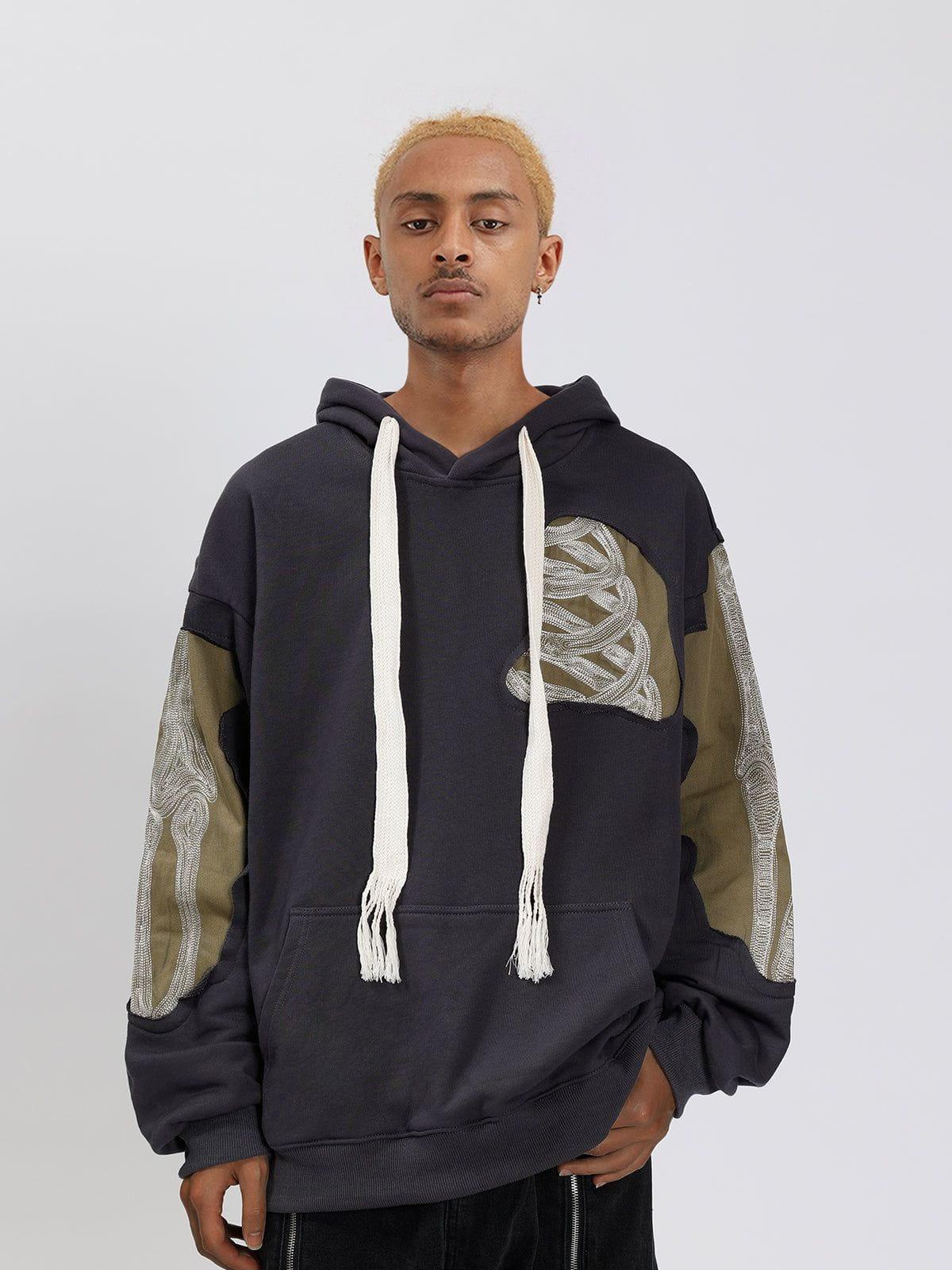 Patchwork Skeleton Hoodie