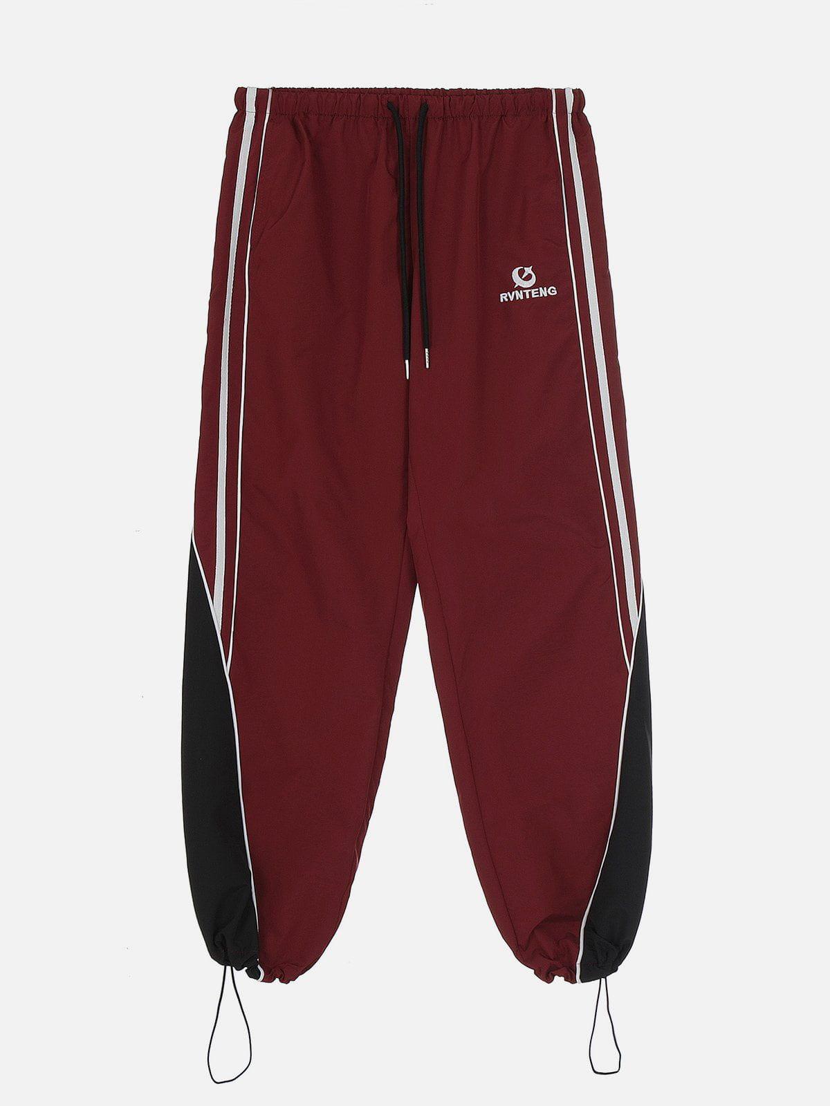 Patchwork Tapered Leg Sweatpants