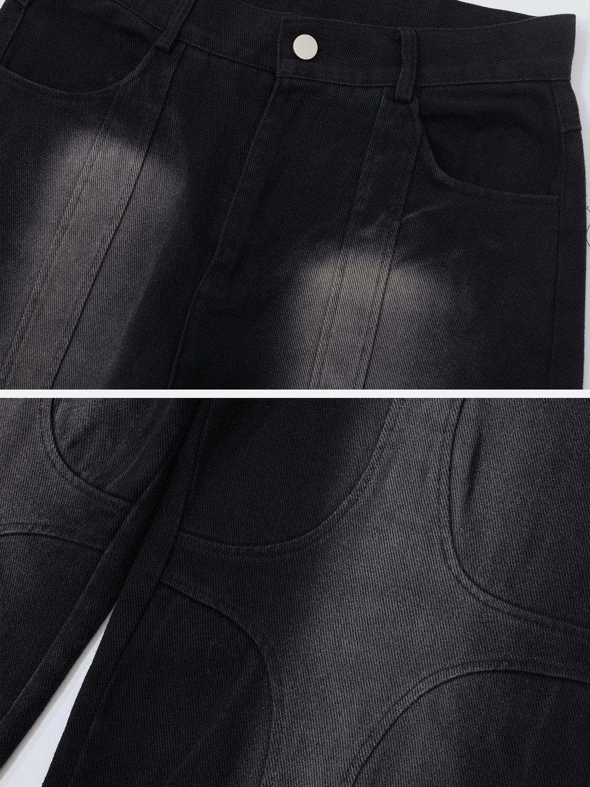 Patchwork Washed Design Jeans