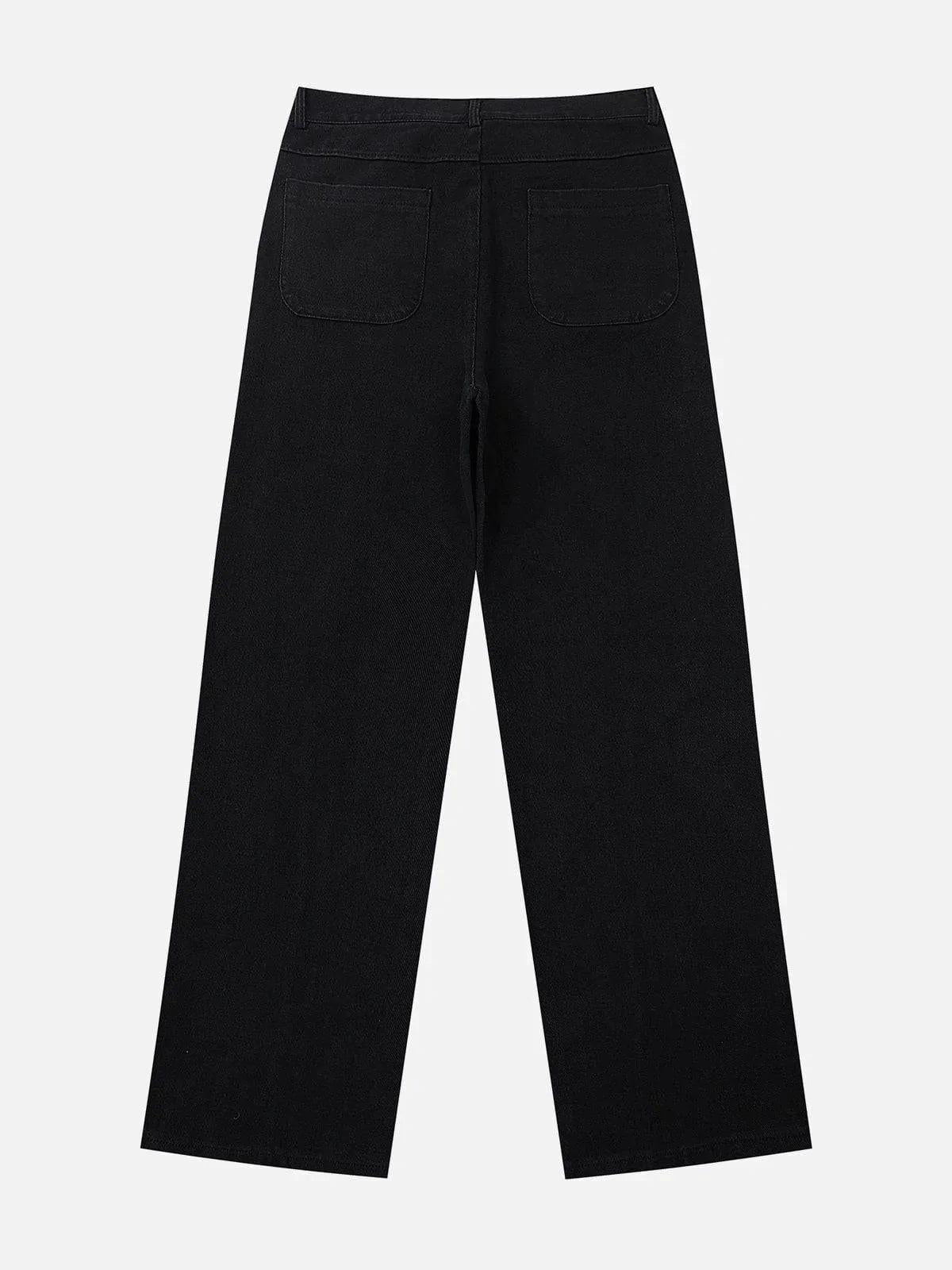 Patchwork Washed Design Jeans