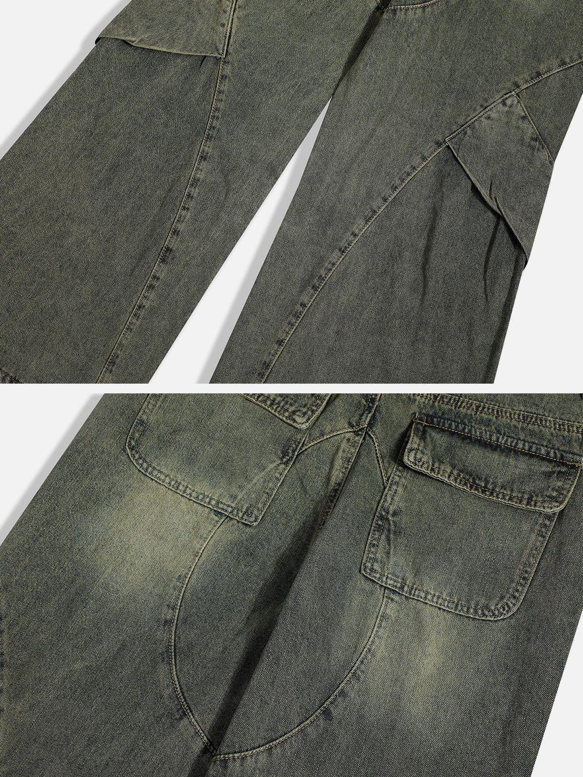 Patchwork Washed Jeans