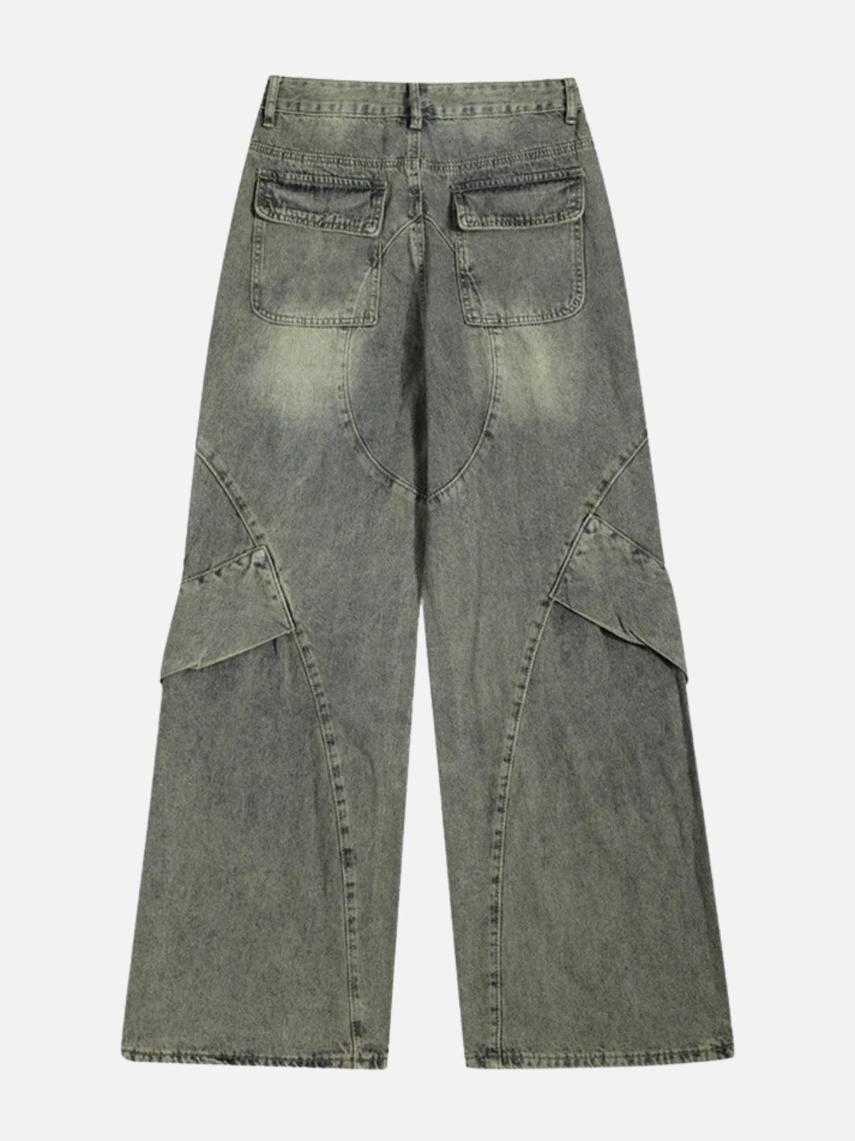 Patchwork Washed Jeans