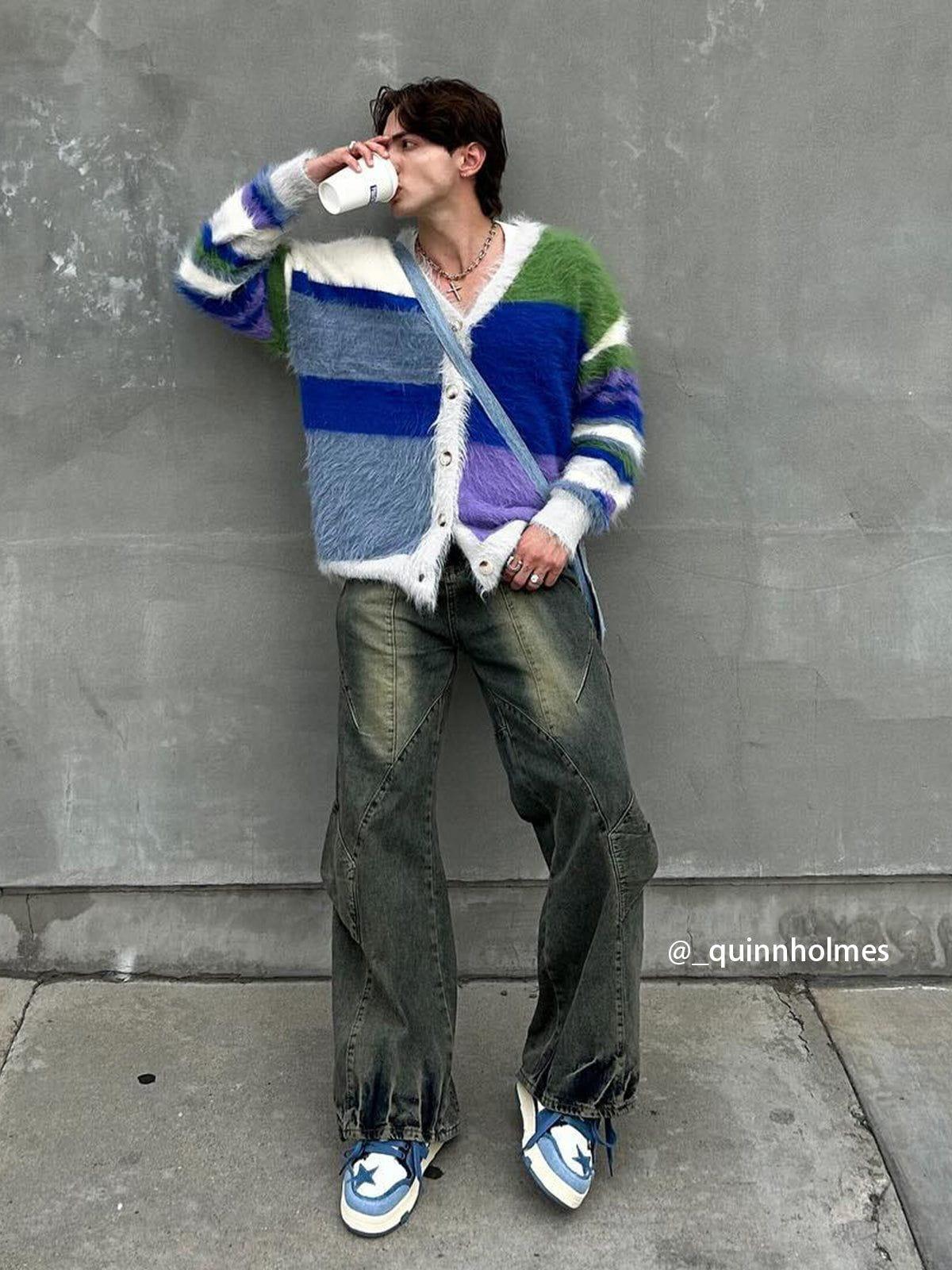 Patchwork Washed Jeans