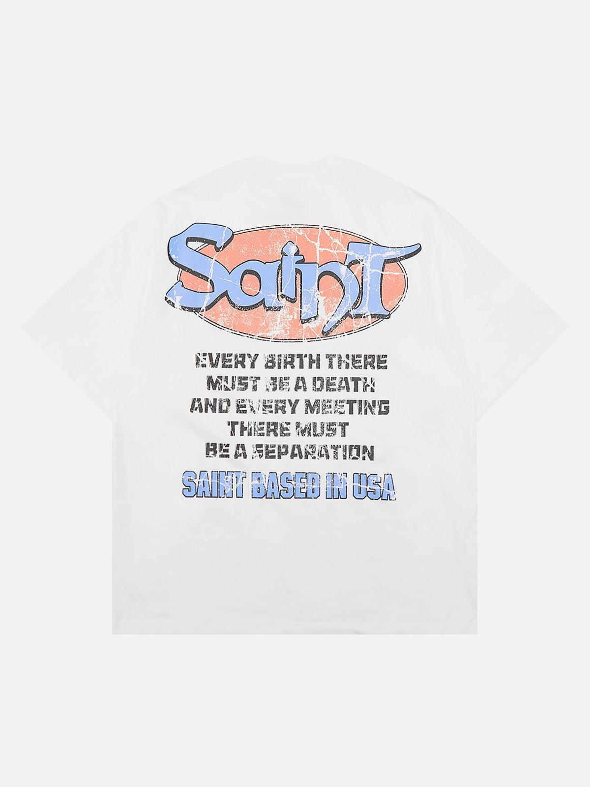 Pencil Detail Skull Street Rap T-Shirt