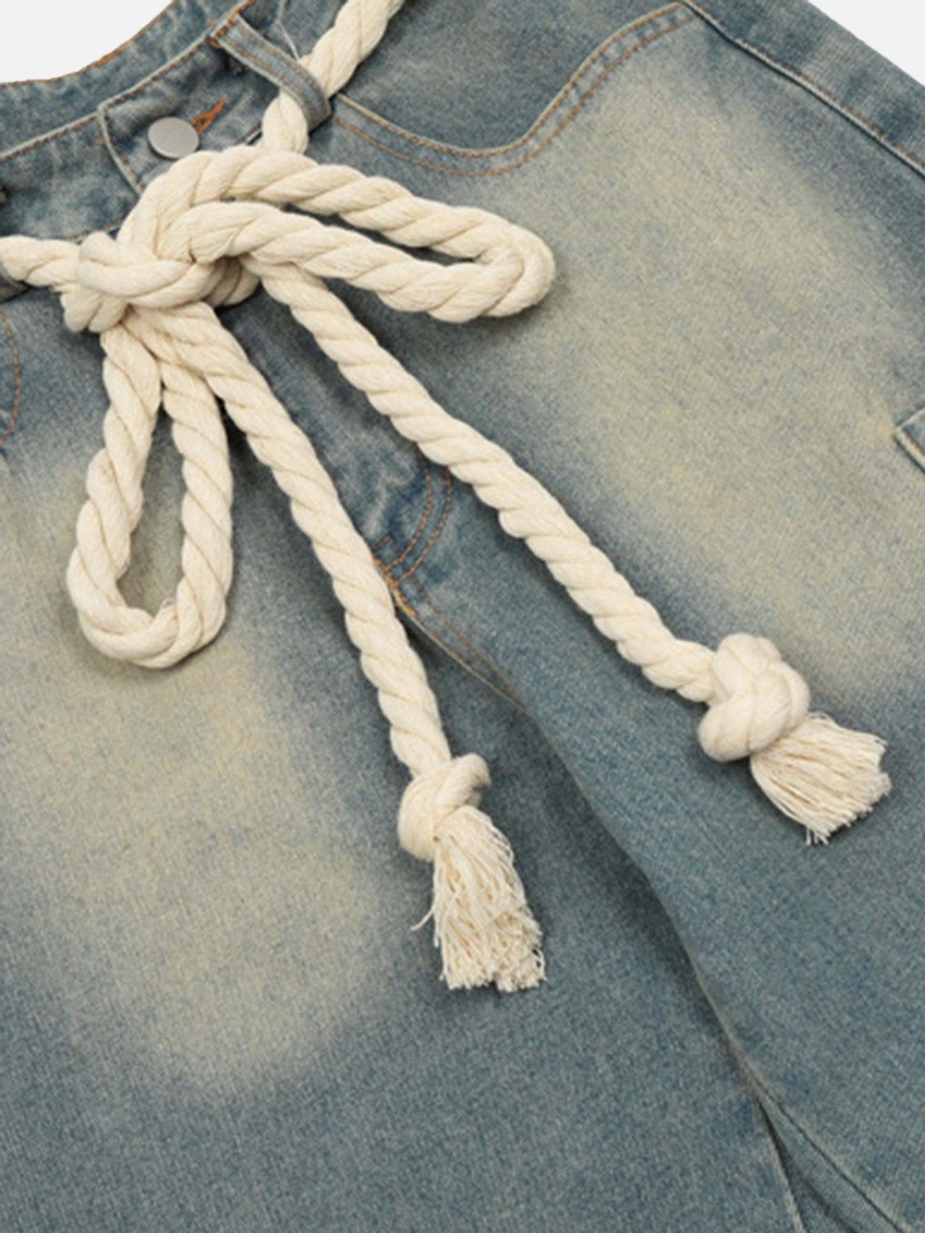 Pentagram Embroidered Loose Jeans