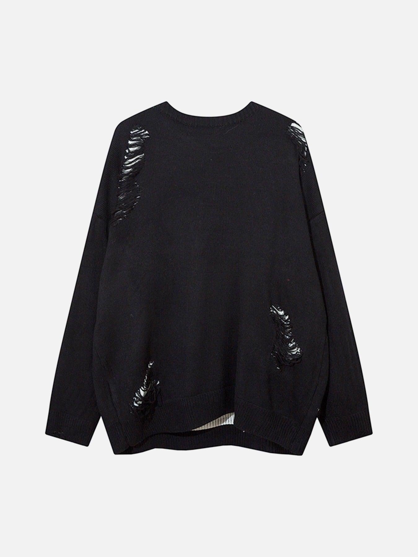 Pentagram Torn Loose Sweater