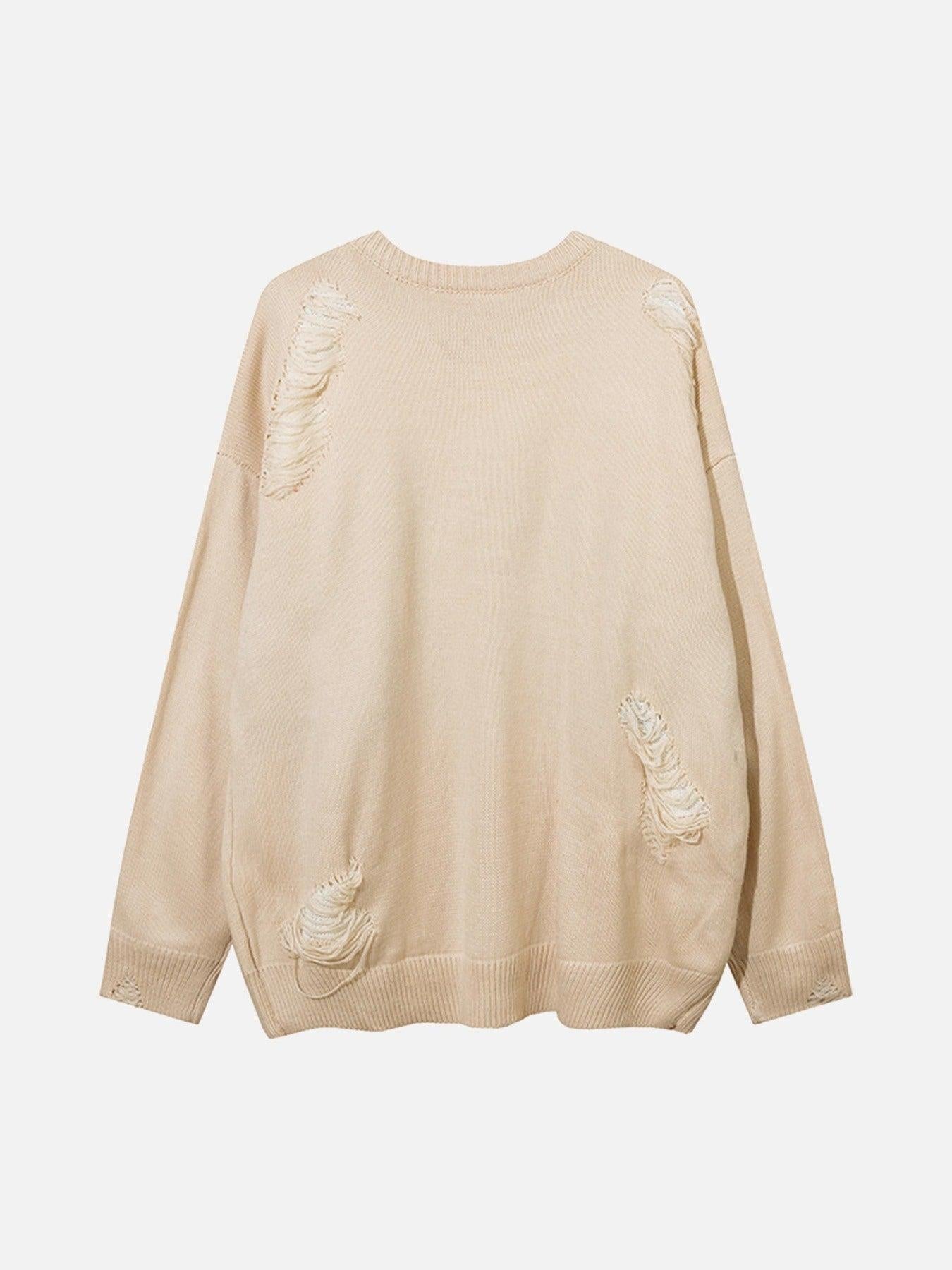 Pentagram Torn Loose Sweater